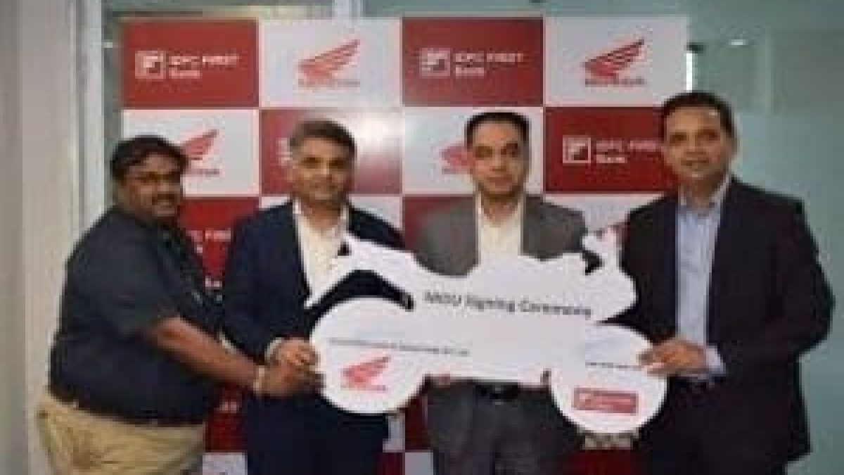 Honda Motorcycle partnered with IDFC First Bank for retail financing
