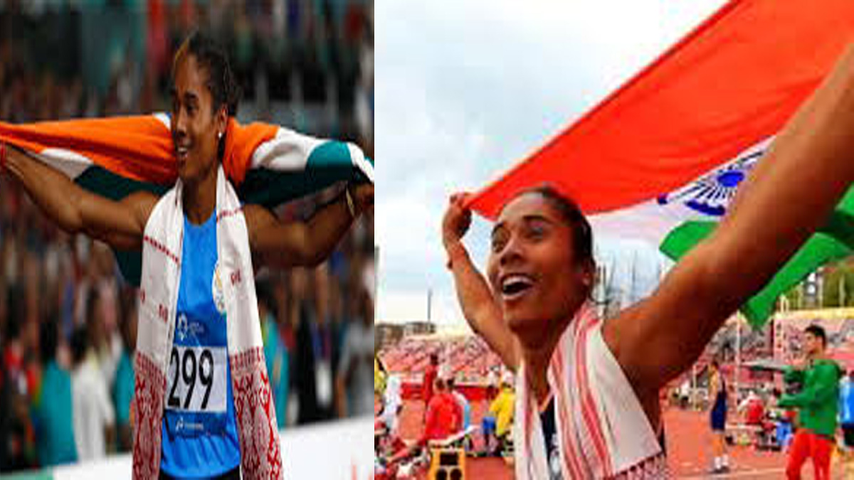 Hima Das won gold in the 200m event