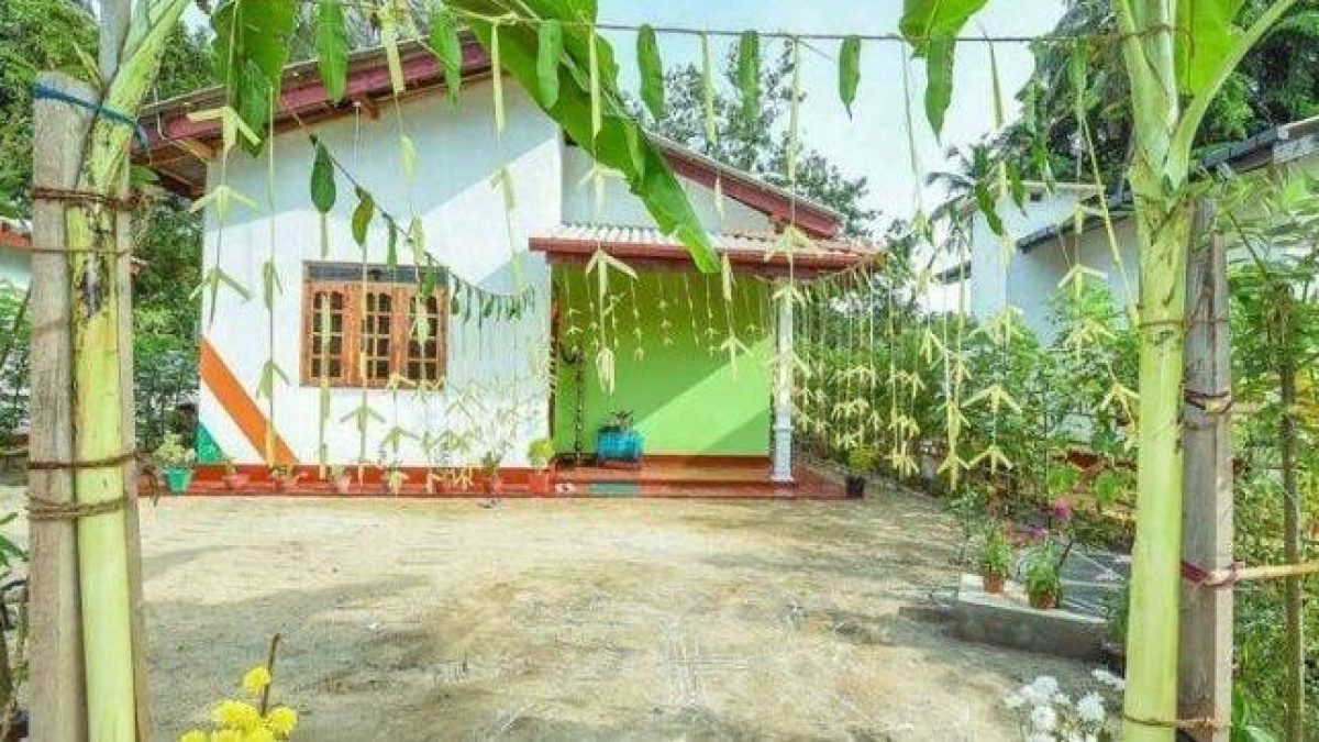 The first model village built with Indian assistance in Sri Lanka