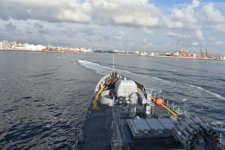 Indian Naval Ship Tarkash made a port call at Dakar