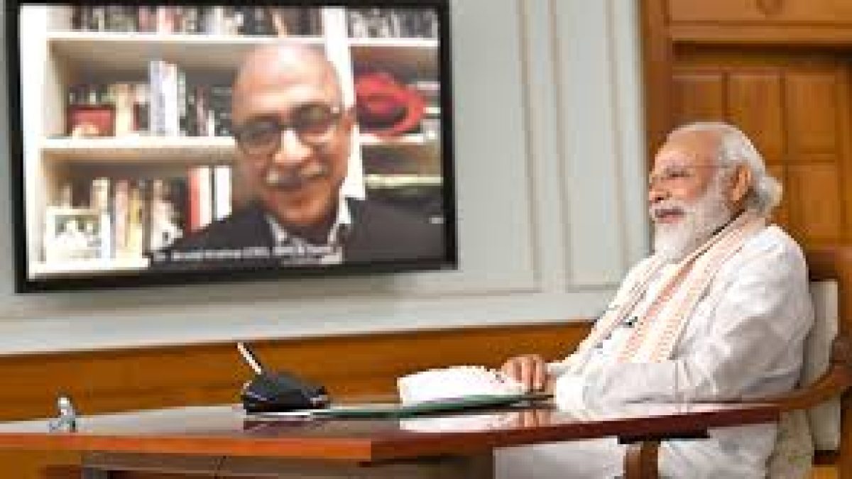 Prime Minister interacts with IBM CEO Arvind Krishna