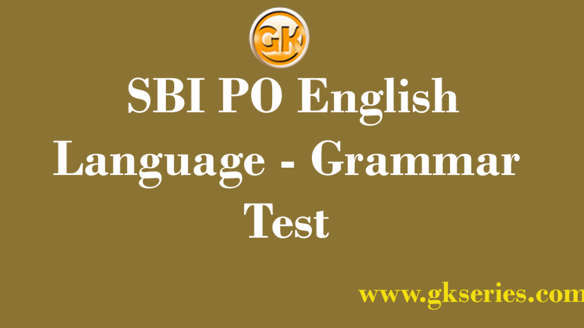 SBI PO English Language - Grammar Test