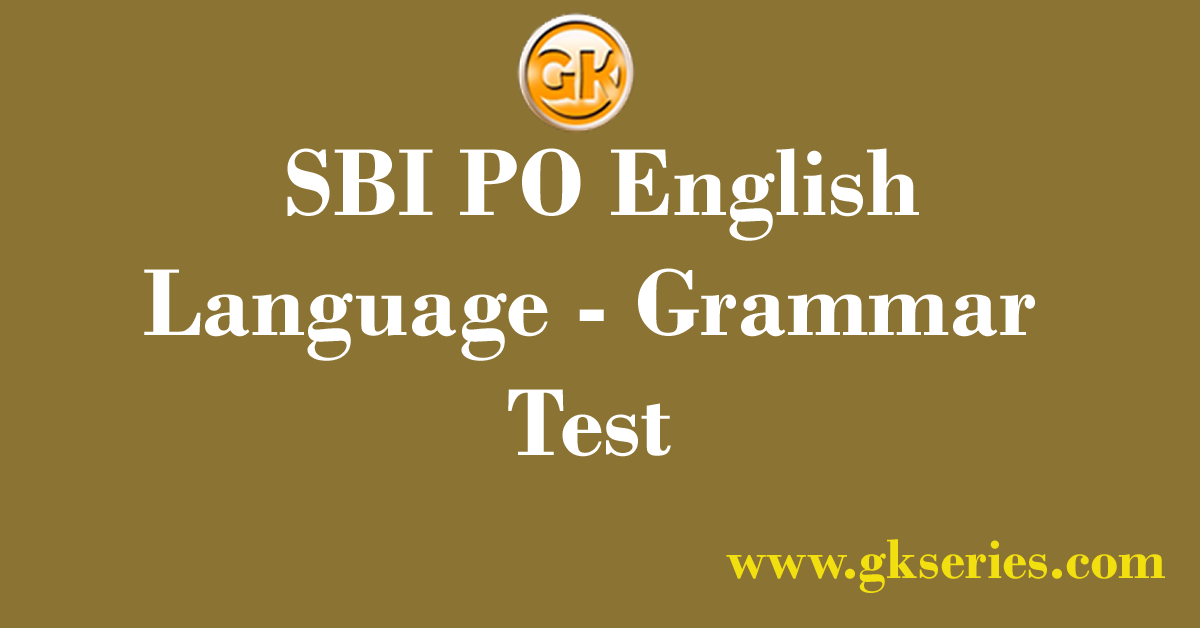 SBI PO English Language - Grammar Test