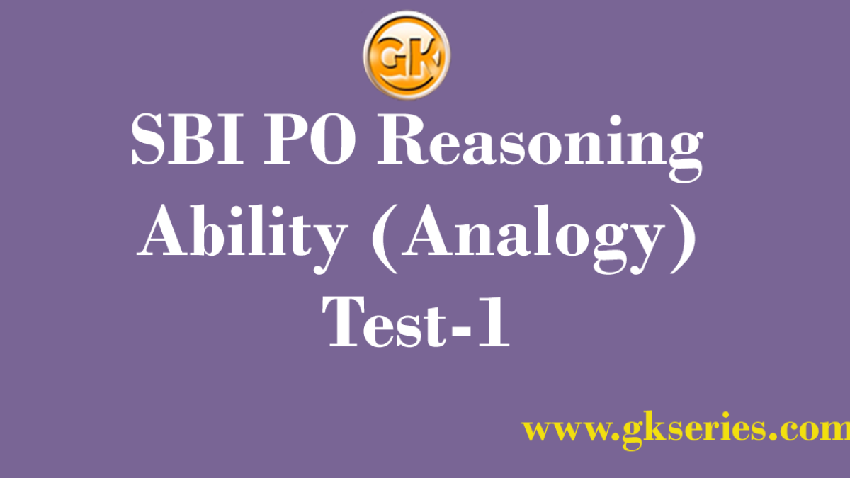 SBI PO Reasoning Ability (Analogy) Test-1