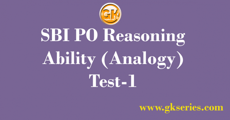 SBI PO Reasoning Ability (Analogy) Test-1