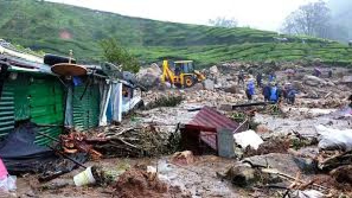 A massive landslide took place in Kerala after received heavy rainfall