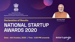 Announcement of Results of National Startup Awards 2020