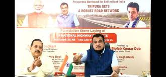 Gadkari laid Foundation Stones of 9 NH projects in Tripura