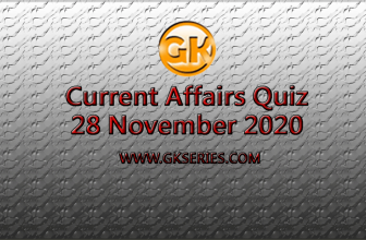 Daily Current Affairs Quiz 28 November 2020