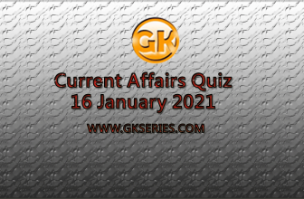 Daily Quiz - Today's Current Affairs 16 January