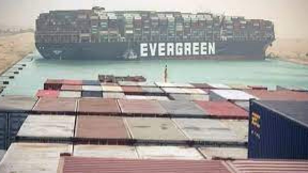 Suez Canal Blocked After Giant Container Ship Gets Stuck