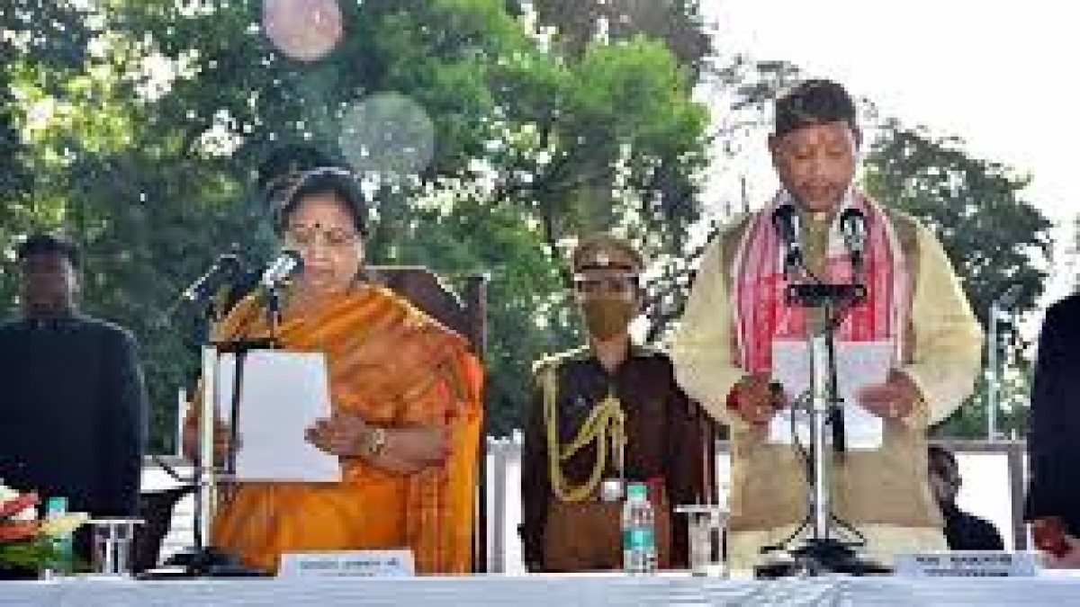 Tirath Singh Rawat sworn-in as new Uttarakhand CM