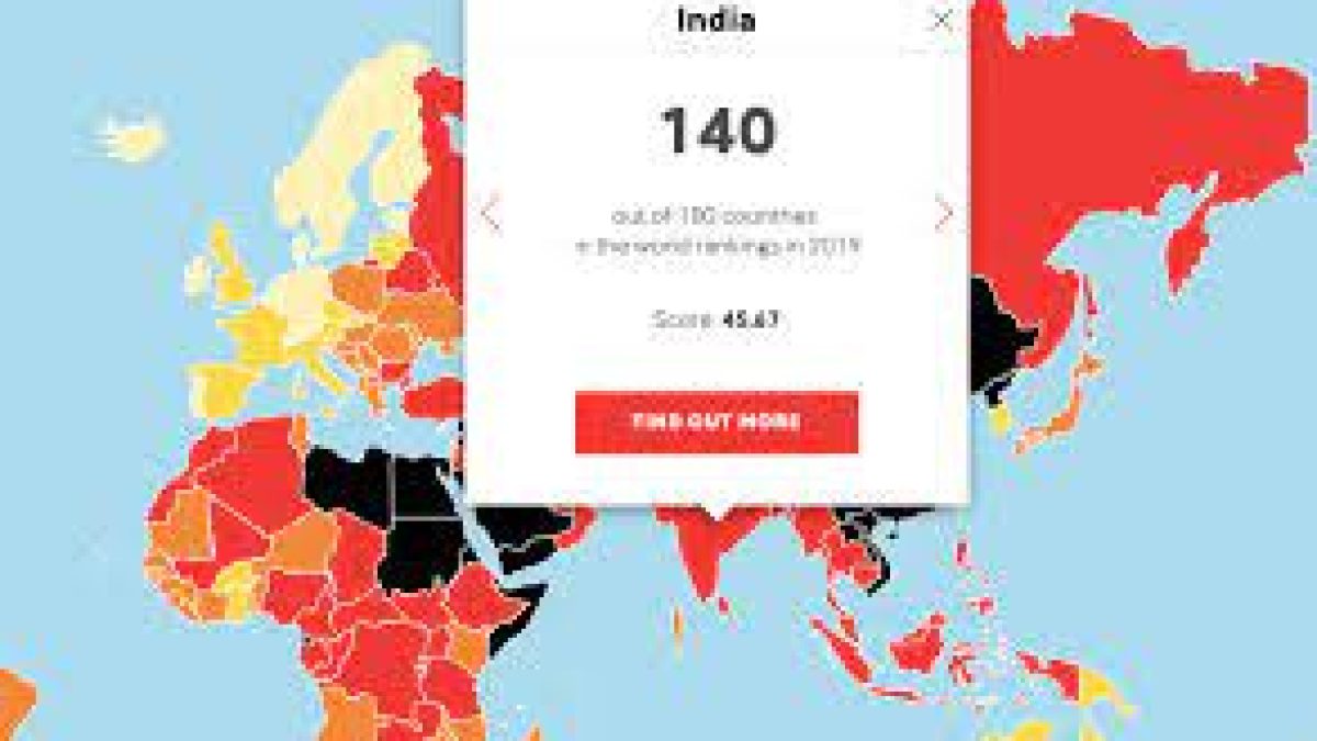India placed at 142nd rank in World press freedom