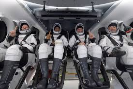 SpaceX Crew-1 NASA astronauts splashdown in the Gulf of Mexico
