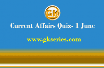 Daily Current Affairs Quiz 1 June 2021