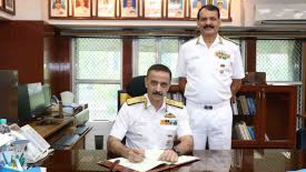 Dinesh K Tripathi assumes charge as Chief of Personnel of Indian Navy