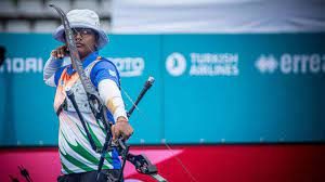 Deepika Kumari completed Golden hat-trick at Archery World Cup
