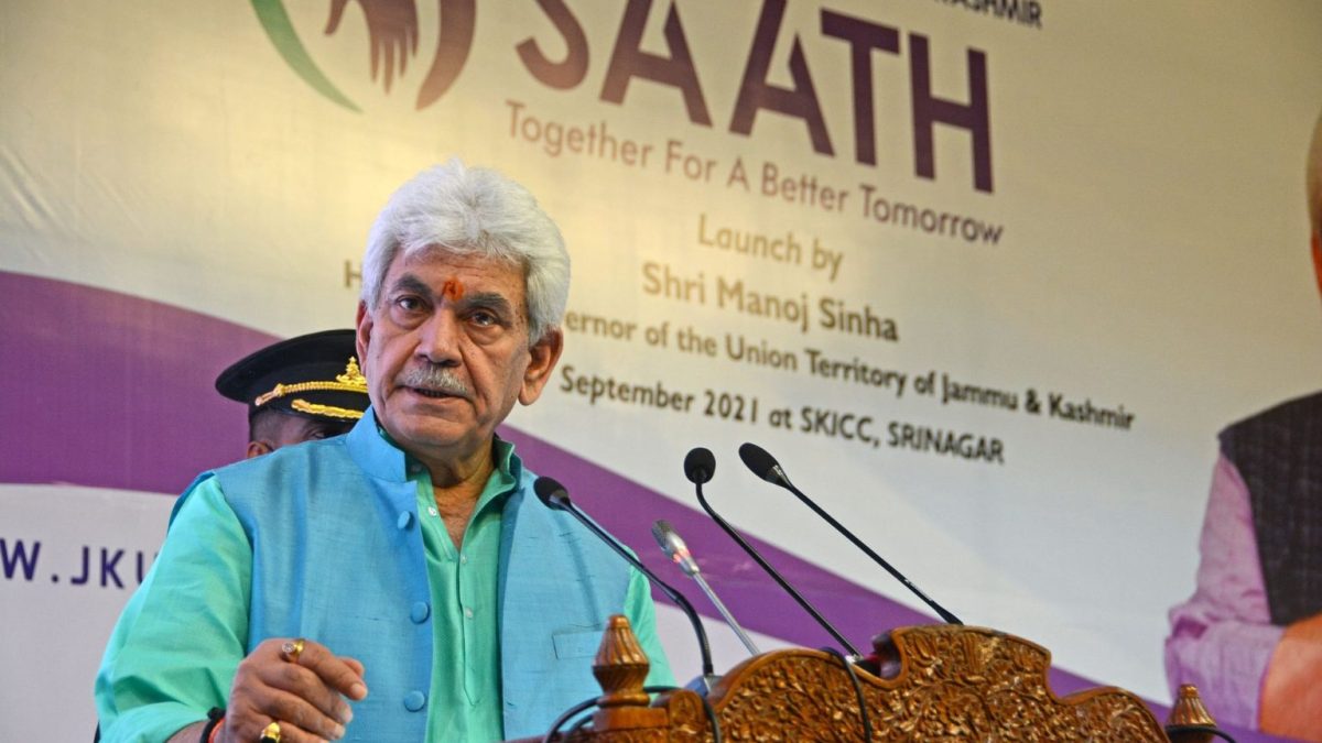 J&K LG Manoj Sinha inaugurates initiative for women associated with Self Help Groups