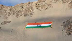 World’s largest Khadi National Flag hoisted in Leh, Ladakh