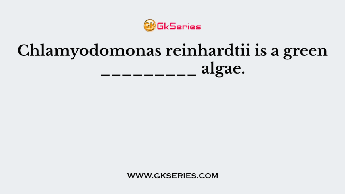 Chlamyodomonas reinhardtii is a green _________ algae.