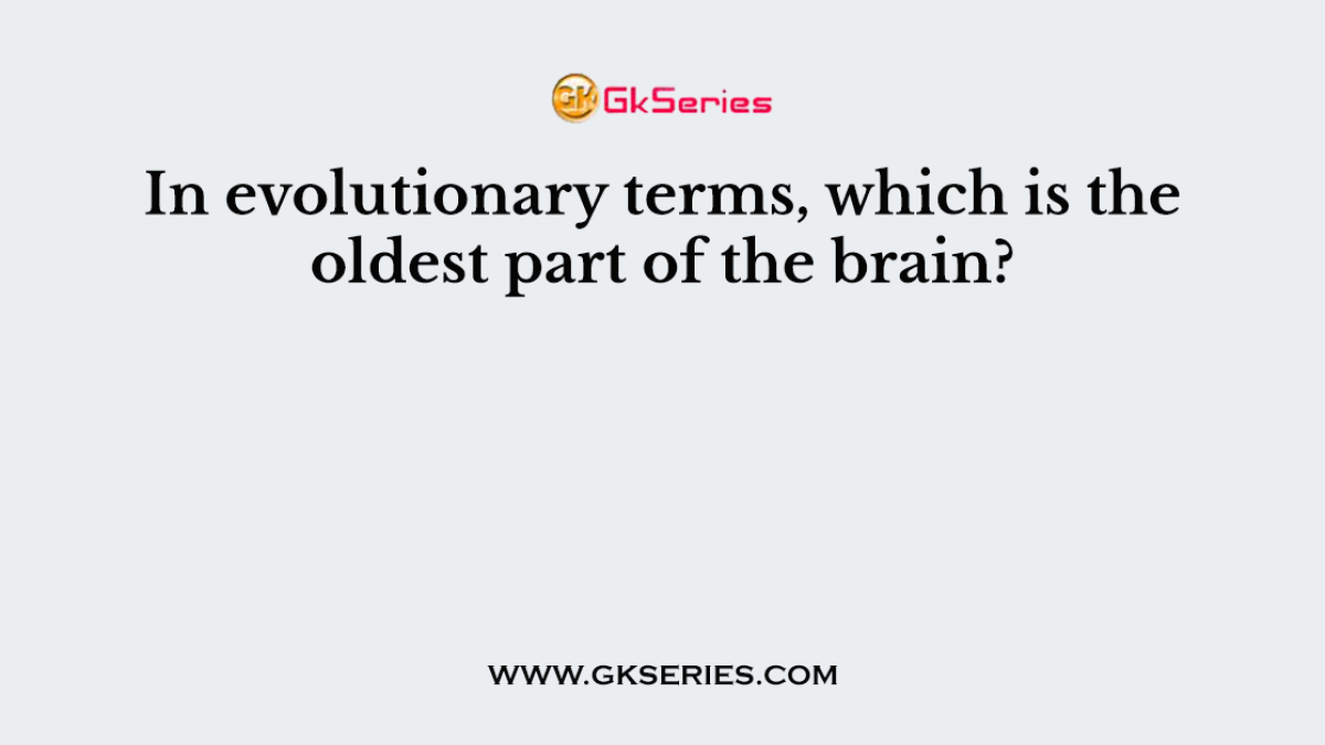 47. In evolutionary terms, which is the oldest part of the brain?