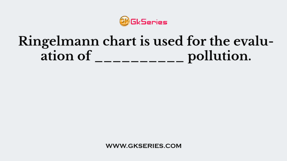 Ringelmann chart is used for the evaluation of __________ pollution.
