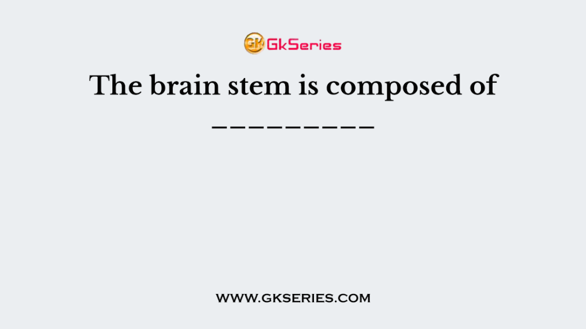 The brain stem is composed of _________