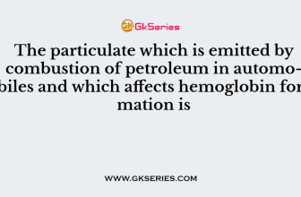 The particulate which is emitted by combustion of petroleum in automobiles and which affects hemoglobin formation is