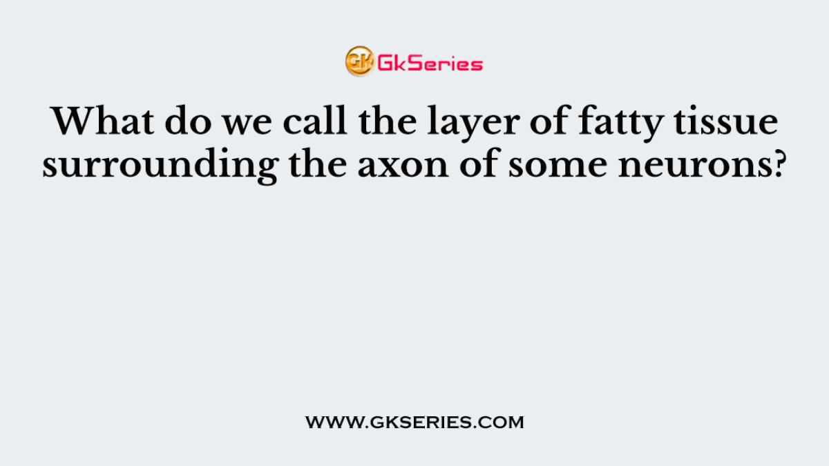 What do we call the layer of fatty tissue surrounding the axon of some neurons?