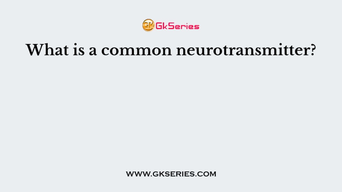 What is a common neurotransmitter?