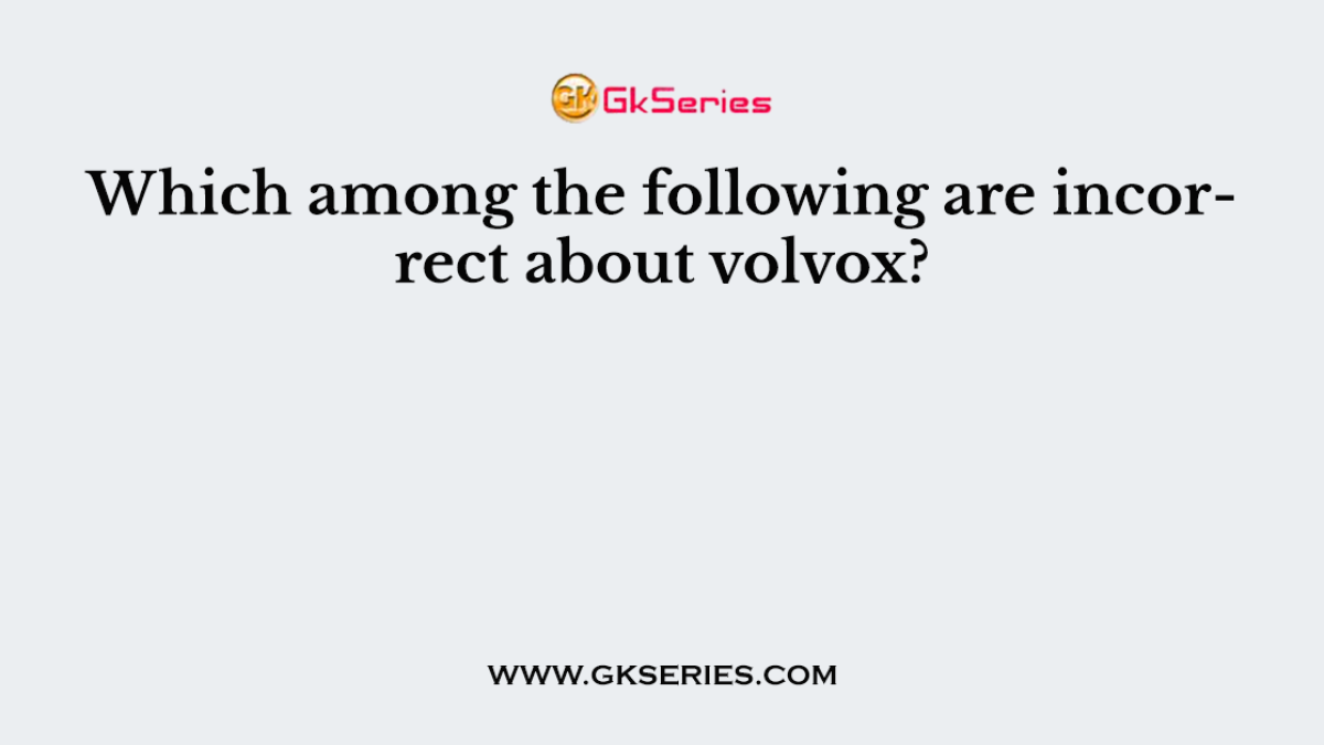 Which among the following are incorrect about volvox?