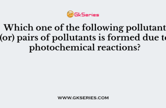 Which one of the following pollutant (or) pairs of pollutants is formed due to photochemical reactions?