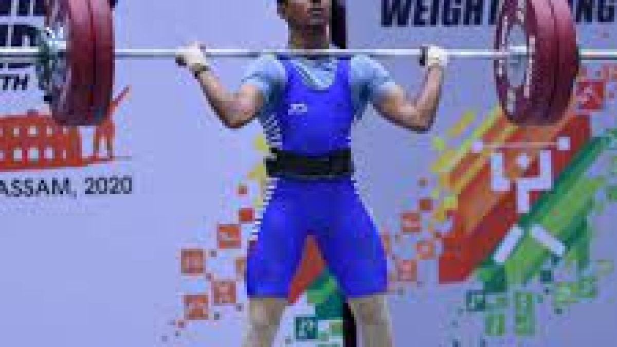 Sanket Mahadev Sargar wins gold medal in Men's 55 kg snatch category
