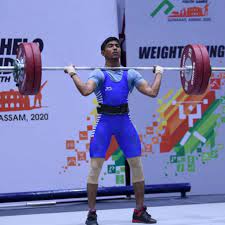 Sanket Mahadev Sargar wins gold medal in Men's 55 kg snatch category