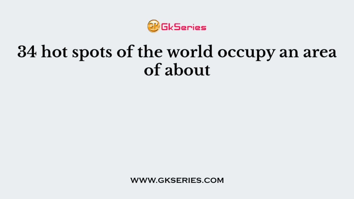 34 hot spots of the world occupy an area of about
