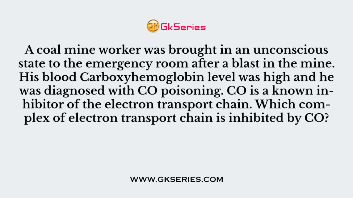 Q. A coal mine worker was brought in an unconscious state to the emergency room after a blast in the mine. His blood Carboxyhemoglobin level was high and he was diagnosed with CO poisoning. CO is a known inhibitor of the electron transport chain. Which complex of electron transport chain is inhibited by CO?