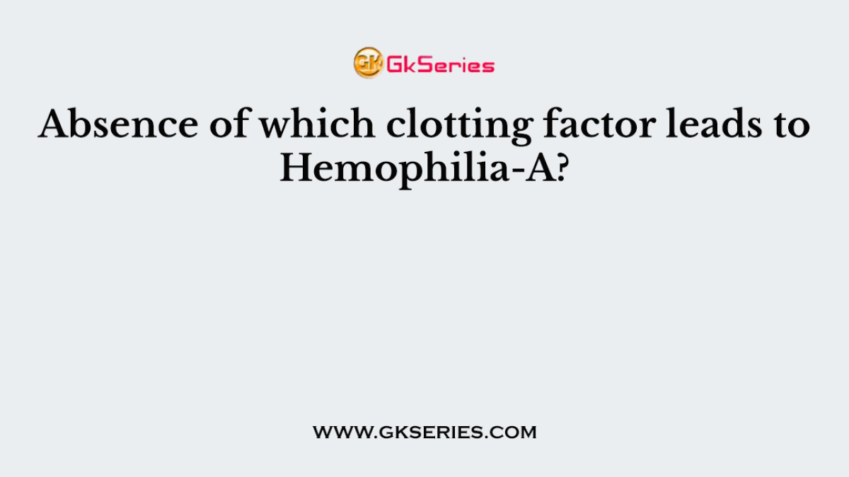 Absence of which clotting factor leads to Hemophilia-A?