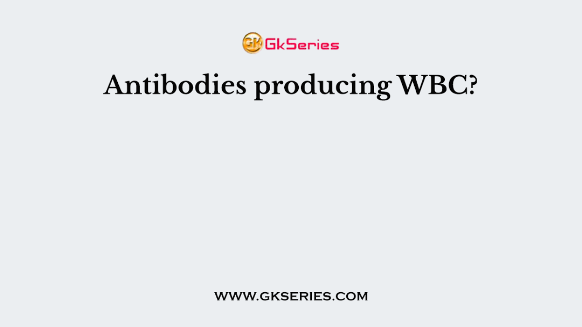 Antibodies producing WBC?