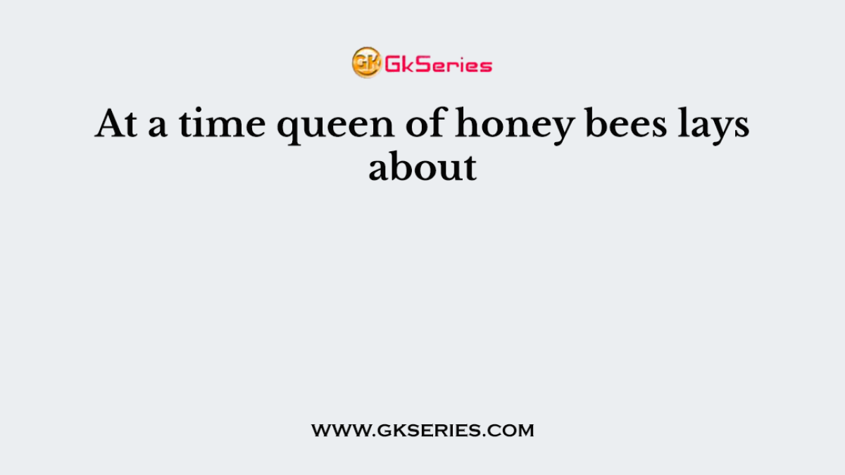 At a time queen of honey bees lays about