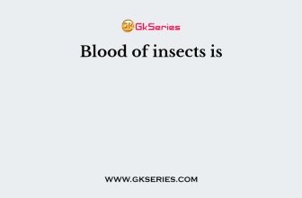 Blood of insects is