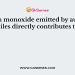Carbon monoxide emitted by automobiles directly contributes to
