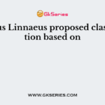 Carolus Linnaeus proposed classification based on