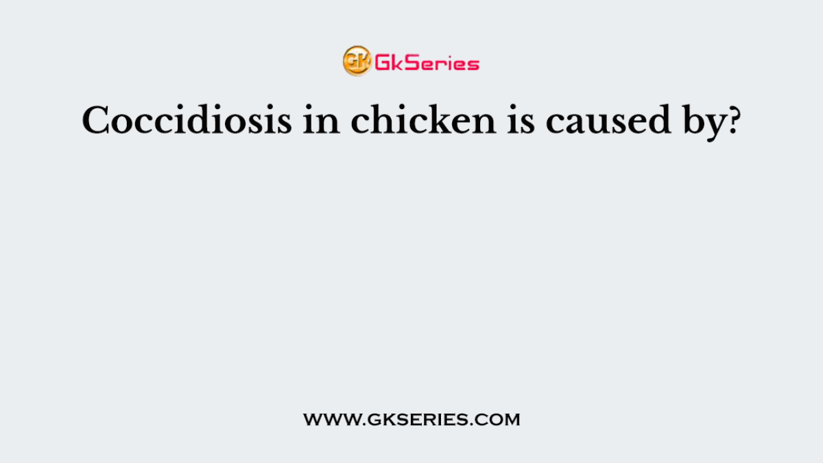 Coccidiosis in chicken is caused by?