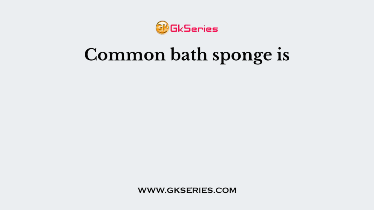Common bath sponge is