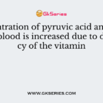 Concentration of pyruvic acid and lactic acid in blood is increased due to deficiency of the vitamin