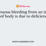 Continuous bleeding from an injured part of body is due to deficiency of