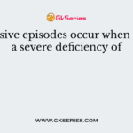 Convulsive episodes occur when there is a severe deficiency of