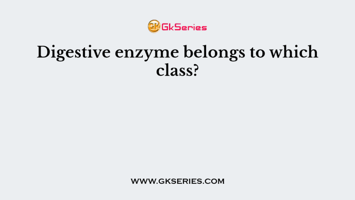 Digestive enzyme belongs to which class?