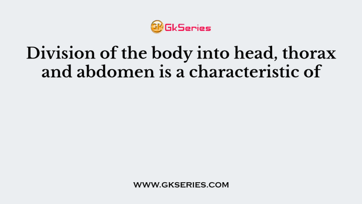 Division of the body into head, thorax and abdomen is a characteristic of