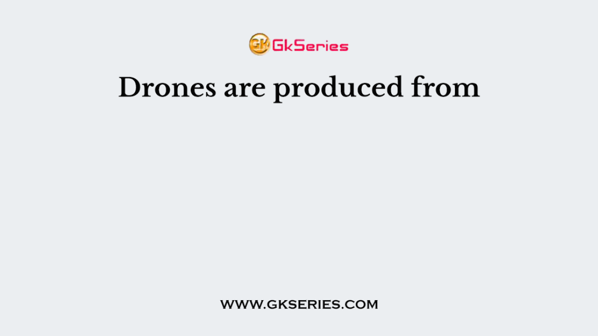 Drones are produced from